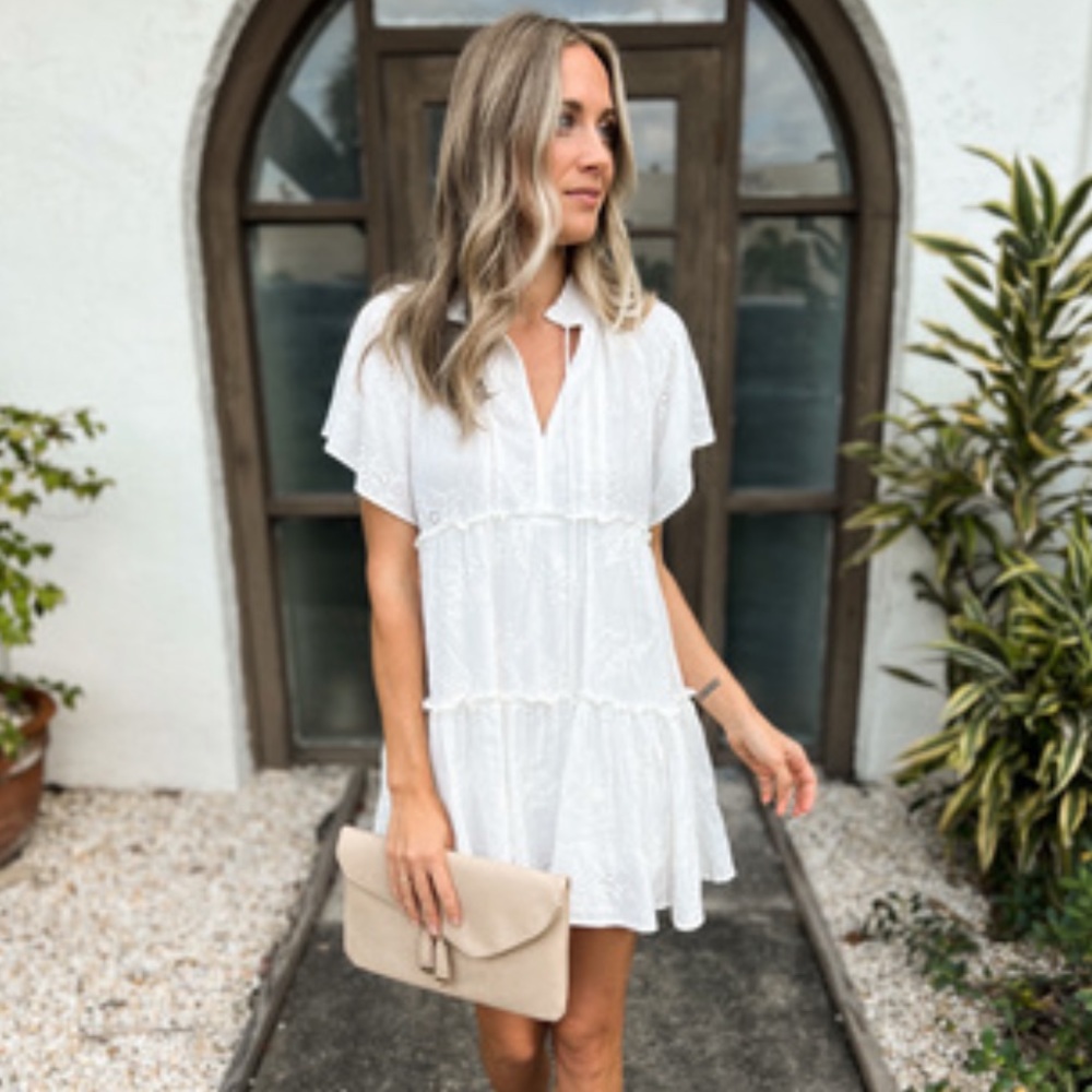 VICI Yolanda Eyelet Tiered Dress